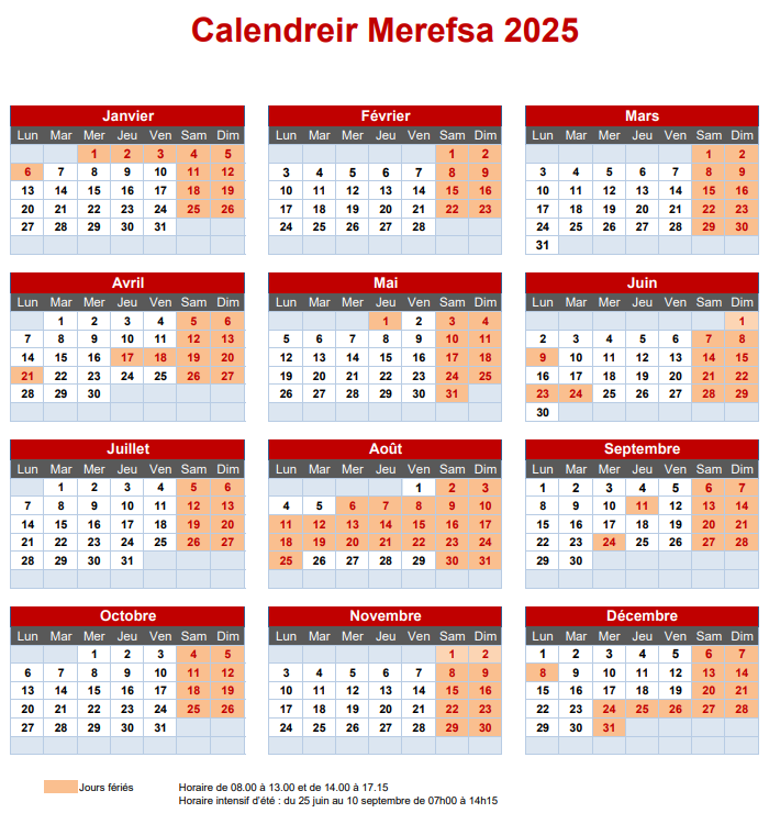 Calendreir 2025